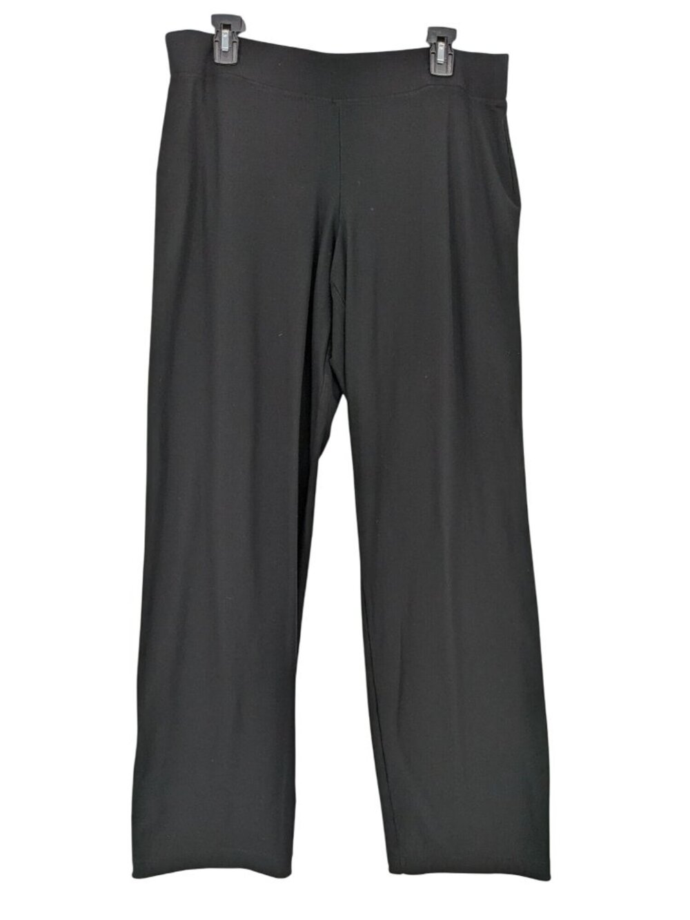 Eileen‎ Fisher Pull On Straight Leg Pants Stretch Crepe Minimalist Office Large